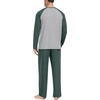 image:imageMens Pajamas Set Shirt and Pants Relaxed Fit Soft Fall Loungewear SleepwearGreen