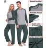 image:imageMens Pajamas Set Shirt and Pants Relaxed Fit Soft Fall Loungewear SleepwearGreen