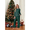 image:imageMens Pajamas Set Shirt and Pants Relaxed Fit Soft Fall Loungewear SleepwearGreen Plaid