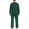image:imageMens Pajamas Set Shirt and Pants Relaxed Fit Soft Fall Loungewear SleepwearGreen Plaid