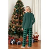 image:imageMens Pajamas Set Shirt and Pants Relaxed Fit Soft Fall Loungewear SleepwearGreen Plaid