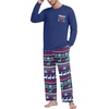 image:imageMens Pajamas Set Shirt and Pants Relaxed Fit Soft Fall Loungewear SleepwearNavy Blue Elk