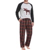 image:imageMens Pajamas Set Shirt and Pants Relaxed Fit Soft Fall Loungewear SleepwearPlaid Reindeer