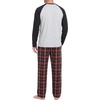 image:imageMens Pajamas Set Shirt and Pants Relaxed Fit Soft Fall Loungewear SleepwearPlaid Reindeer