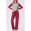 image:imageMens Pajamas Set Shirt and Pants Relaxed Fit Soft Fall Loungewear SleepwearRed