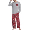image:imageMens Pajamas Set Shirt and Pants Relaxed Fit Soft Fall Loungewear SleepwearRed Black Plaid Bomb