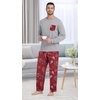image:imageMens Pajamas Set Shirt and Pants Relaxed Fit Soft Fall Loungewear SleepwearRed Black Plaid Bomb