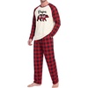 image:imageMens Pajamas Set Shirt and Pants Relaxed Fit Soft Fall Loungewear SleepwearRed Checkered Bear