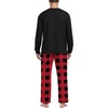 image:imageMens Pajamas Set Shirt and Pants Relaxed Fit Soft Fall Loungewear SleepwearRed Plaid