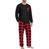 image:imageMens Pajamas Set Shirt and Pants Relaxed Fit Soft Fall Loungewear SleepwearRed Plaid