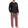 image:imageMens Pajamas Set Shirt and Pants Relaxed Fit Soft Fall Loungewear SleepwearRed White Plaid