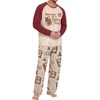 image:imageMens Pajamas Set Shirt and Pants Relaxed Fit Soft Fall Loungewear SleepwearSanta Claus Stamps