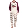 image:imageMens Pajamas Set Shirt and Pants Relaxed Fit Soft Fall Loungewear SleepwearCar Christmas Tree