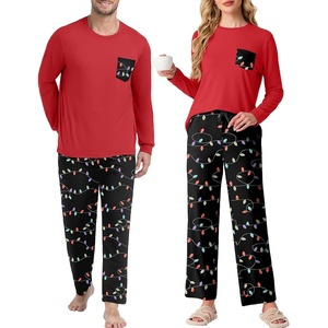 image:imageMens Pajamas Set Shirt and Pants Relaxed Fit Soft Fall Loungewear SleepwearBlack Lantern