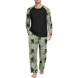 image:imageMens Pajamas Set Shirt and Pants Relaxed Fit Soft Fall Loungewear SleepwearFp Apricot Ape Man