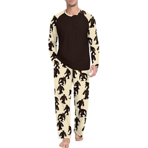image:imageMens Pajamas Set Shirt and Pants Relaxed Fit Soft Fall Loungewear SleepwearFp Khaki Ape Man