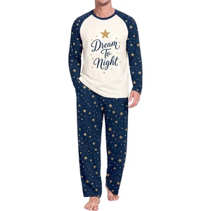 image:imageMens Pajamas Set Shirt and Pants Relaxed Fit Soft Fall Loungewear SleepwearSweet Night