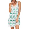 image:imagePrinStory Womens Nightgown Vneck Chemise Sleepwear Lace Nightwear Soft Lingerie for WomenWhite Pine Tree