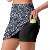 image:imagePrinStory 17 Womens Tennis Skirt High Waisted Athletic Skort XS3XLBlue White Flower