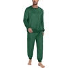 image:imagePrinStory Mens Pajamas Set Fleece Pjs Long Sleeve Soft Sleepwear S2XLChristmas Green