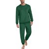 image:imagePrinStory Mens Pajamas Set Fleece Pjs Long Sleeve Soft Sleepwear S2XLChristmas Green