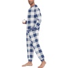 image:imagePrinStory Mens Pajamas Set Fleece Pjs Long Sleeve Soft Sleepwear S2XLDark Blue Plaid