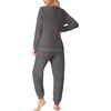 image:imagePrinStory Mens Pajamas Set Fleece Pjs Long Sleeve Soft Sleepwear S2XLDark Gray
