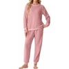 image:imagePrinStory Mens Pajamas Set Fleece Pjs Long Sleeve Soft Sleepwear S2XLDusty Pink