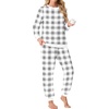 image:imagePrinStory Mens Pajamas Set Fleece Pjs Long Sleeve Soft Sleepwear S2XLGray Small Plaid
