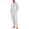 image:imagePrinStory Mens Pajamas Set Fleece Pjs Long Sleeve Soft Sleepwear S2XLGray Small Plaid