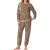 image:imagePrinStory Mens Pajamas Set Fleece Pjs Long Sleeve Soft Sleepwear S2XLLeopard Print
