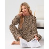 image:imagePrinStory Mens Pajamas Set Fleece Pjs Long Sleeve Soft Sleepwear S2XLLeopard Print