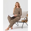 image:imagePrinStory Mens Pajamas Set Fleece Pjs Long Sleeve Soft Sleepwear S2XLLeopard Print