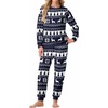 image:imagePrinStory Mens Pajamas Set Fleece Pjs Long Sleeve Soft Sleepwear S2XLNavy Blue Forest Elk