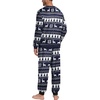 image:imagePrinStory Mens Pajamas Set Fleece Pjs Long Sleeve Soft Sleepwear S2XLNavy Blue Forest Elk