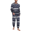 image:imagePrinStory Mens Pajamas Set Fleece Pjs Long Sleeve Soft Sleepwear S2XLNavy Blue Forest Elk