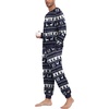 image:imagePrinStory Mens Pajamas Set Fleece Pjs Long Sleeve Soft Sleepwear S2XLNavy Blue Forest Elk