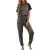 image:imagePrinStory Womens Pajama Sets Raglan Short Sleeve Top and Jogger Pants PjsFpgray Ld Print