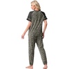 image:imagePrinStory Womens Pajama Sets Raglan Short Sleeve Top and Jogger Pants PjsFpgray Ld Print
