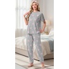 image:imagePrinStory Womens Pajama Sets Raglan Short Sleeve Top and Jogger Pants PjsFppink Star