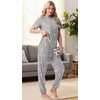 image:imagePrinStory Womens Pajama Sets Raglan Short Sleeve Top and Jogger Pants PjsFppink Star