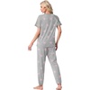 image:imagePrinStory Womens Pajama Sets Raglan Short Sleeve Top and Jogger Pants PjsFppink Star
