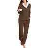 image:imagePrinStory Womens Pajamas Winter Soft Flannel Warm Pjs S2XLCoffee