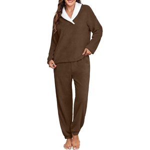 image:imagePrinStory Womens Pajamas Winter Soft Flannel Warm Pjs S2XLCoffee