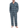 image:imagePrinStory Mens Pajamas Set Long Sleeve Button Down Sleepwear Pjs S2XLBlue Navy Plaid