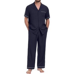 image:imagePrinStory Mens Pajamas Set Short Sleeve Button Down Sleepwear Pjs S2XLChristmas Red