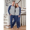 image:imageMens Pajamas Set Shirt and Pants Relaxed Fit Soft Fall Loungewear Sleepwear0 Navy Blue