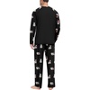 image:imageMens Pajamas Set Shirt and Pants Relaxed Fit Soft Fall Loungewear SleepwearFp Black Polar Bear