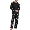 image:imageMens Pajamas Set Shirt and Pants Relaxed Fit Soft Fall Loungewear SleepwearFp Black Polar Bear