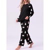 image:imageMens Pajamas Set Shirt and Pants Relaxed Fit Soft Fall Loungewear SleepwearFp Black Polar Bear